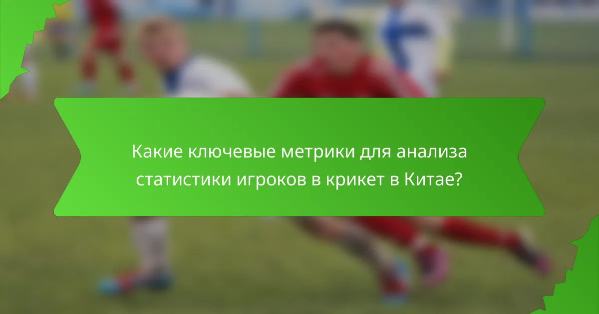 Какие ключевые метрики для анализа статистики игроков в крикет в Китае?